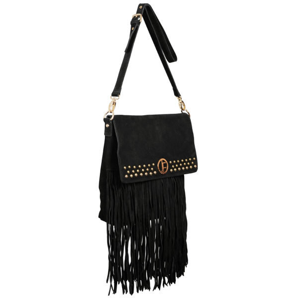 Jack French Women's 'The Carnaby' Suede Shoulder Bag - Black