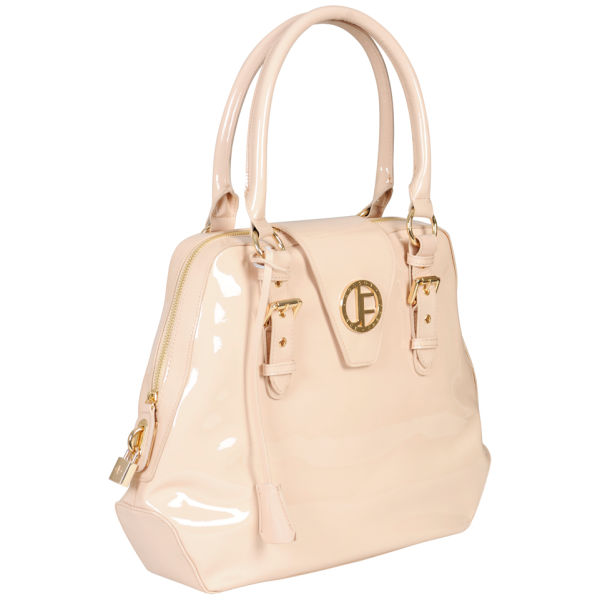 Jack French Women's 'The Sloane' Patent Leather Grab Bag - Nude