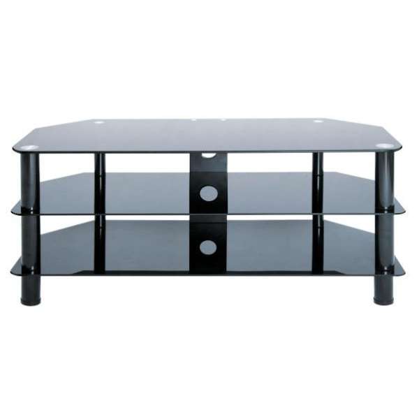 LEVV Black TV Stand for up to 50 Inch TVs | Zavvi UK