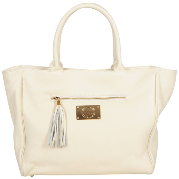 Jack French Women's 'The Belgrave' Leather Tote - Cream