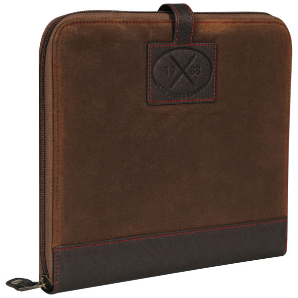 Ted Baker Waxed Filipo Waxed Canvas Small iPad Case - Light Brown