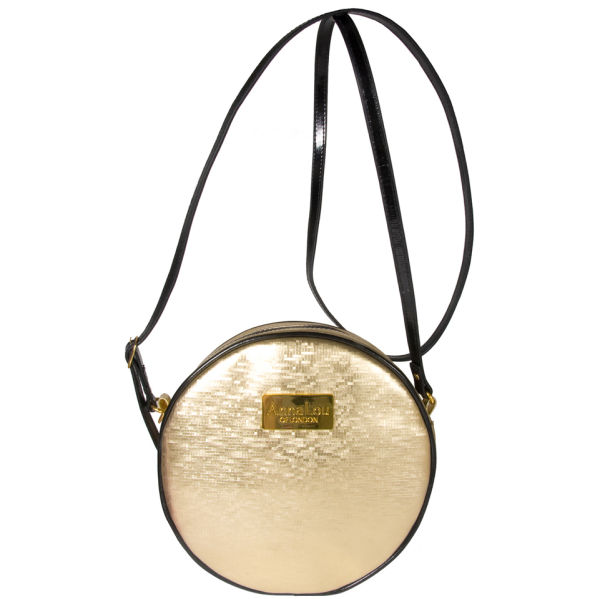 Anna Lou of London Round Cross Body Bag - Gold