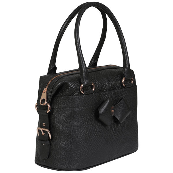 Ted Baker Auklet Leather Bow Bowler Bag - Black