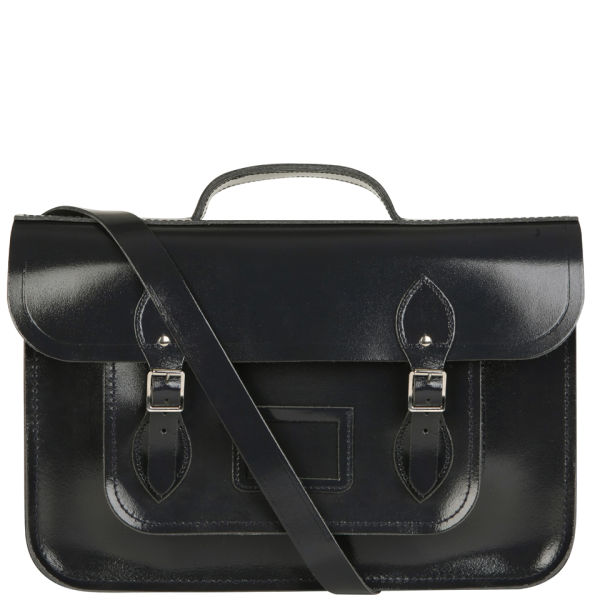 The Cambridge Satchel Company 15 Inch Leather Satchel - Navy Patent 