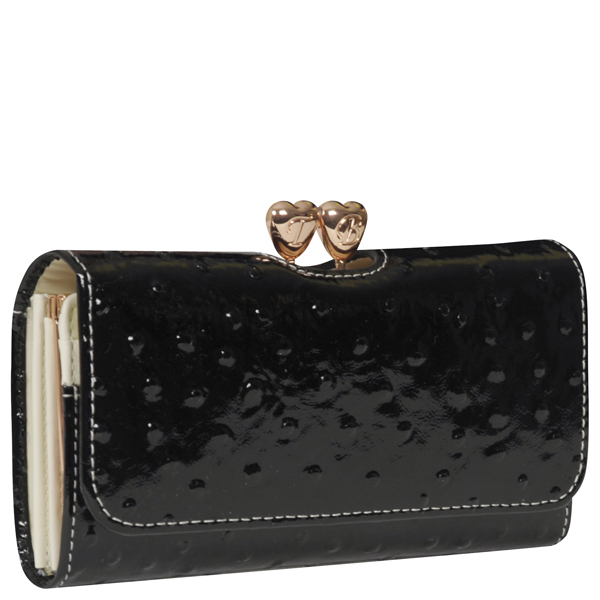 Ted Baker Laurer Solid Heart Textured Matinee Purse - Black