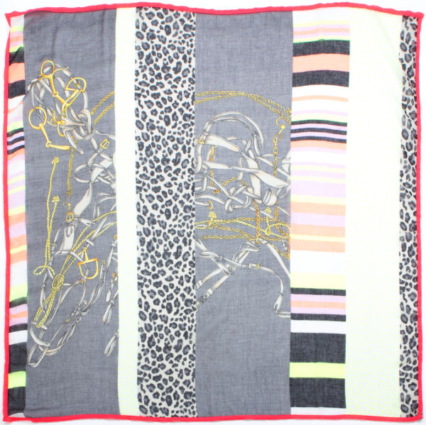 Codello Neo Baroque Vertical Path Scarf - Light Grey