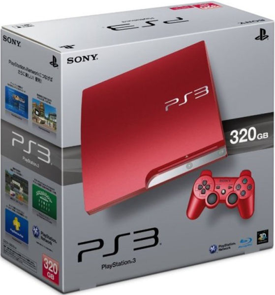 ps3 赤 Playstation 3 Slim 320 GB Console: Limited Edition (Scarlet Red)