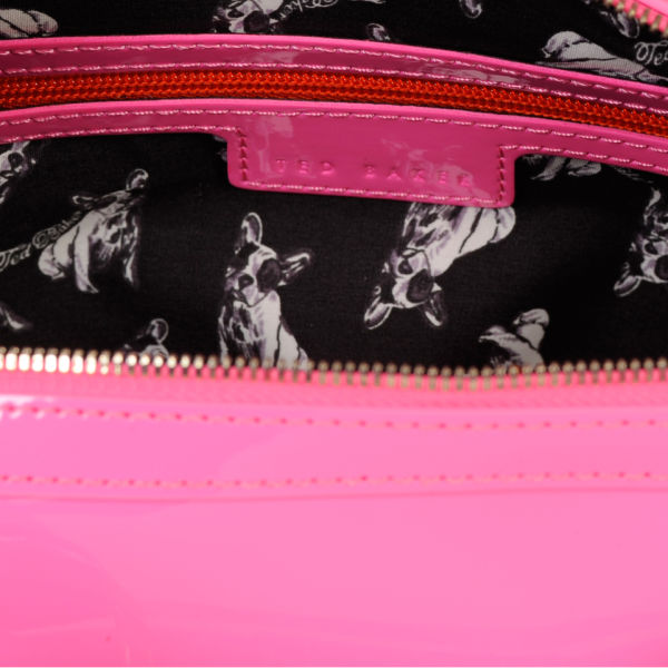 Ted Baker Marquez Quilted Enamel Mini Bowler - Bright Pink