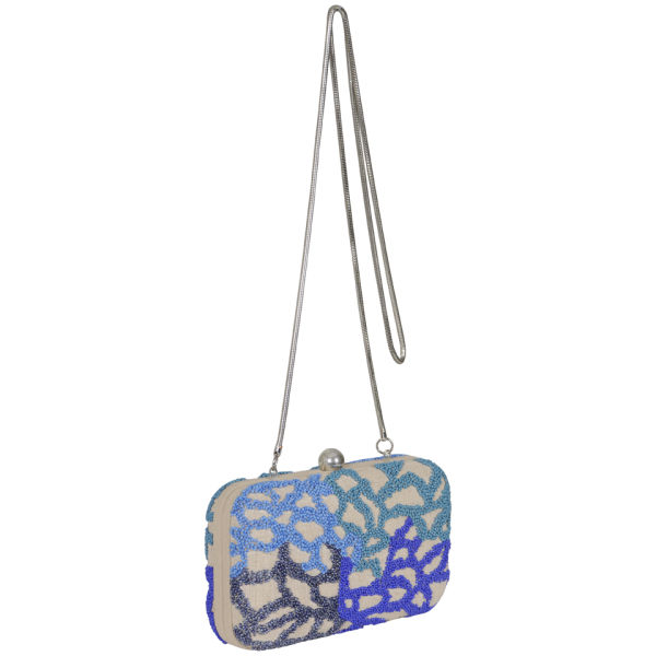 French Connection Webby Web Clutch - Natural Mix