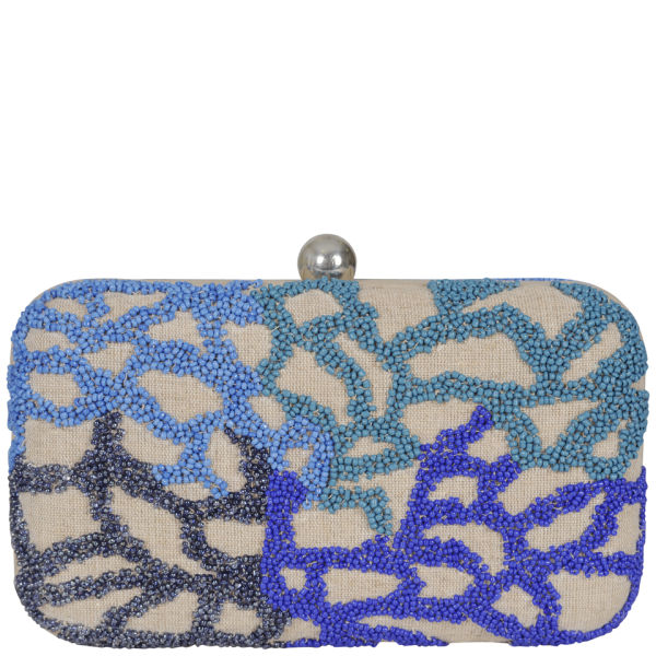 French Connection Webby Web Clutch - Natural Mix