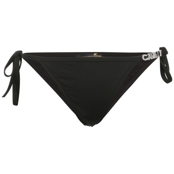 Just Cavalli Women's Padded Diamante Logo Bikini - Black