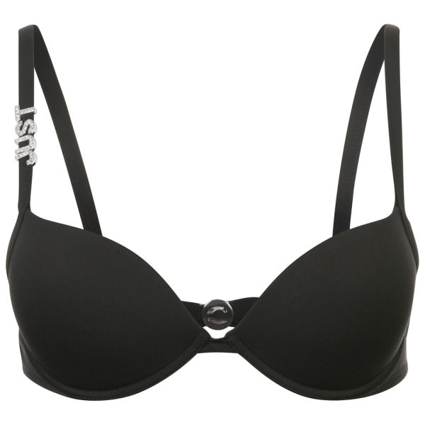 Just Cavalli Women's Padded Diamante Logo Bikini - Black
