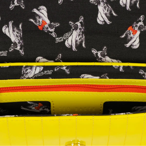 Ted Baker Skapari Quilted Enamel Cross Body bag - Bright Yellow