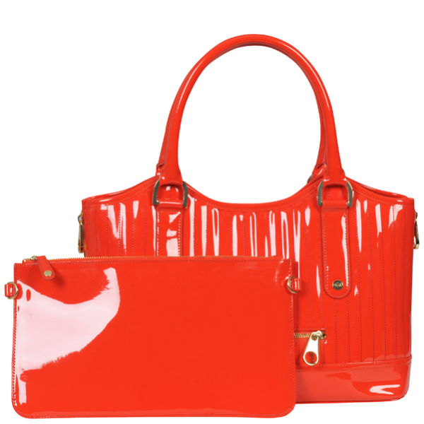 Ted Baker Turaco TB PVC Quilted Tote Bag - Dark Orange