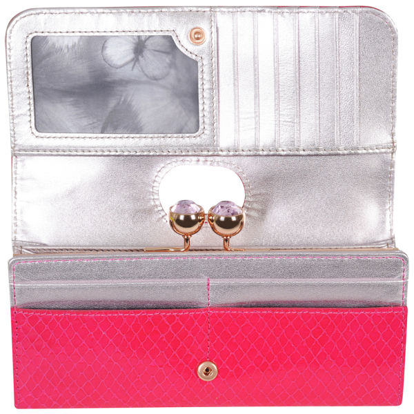 Ted Baker Elaney Neon Crystal Exotic Matinee Purse - Neon Pink