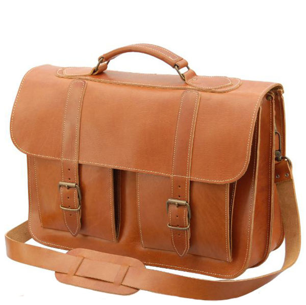 Grafea Timeless Classic Leather Briefcase  - Caramel