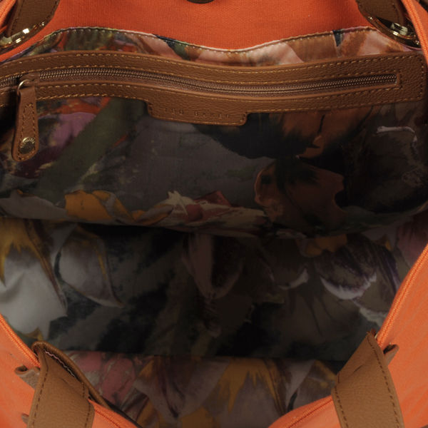 Ted Baker Killan Eyelet Canvas Shoulder Bag - Orange/Tan
