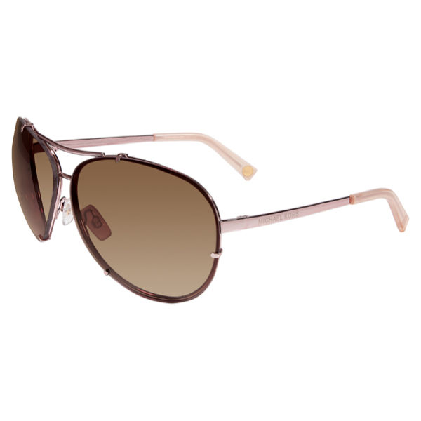 MICHAEL MICHAEL KORS Women s Stella Metal Aviator Style Sunglasses Rose Gold