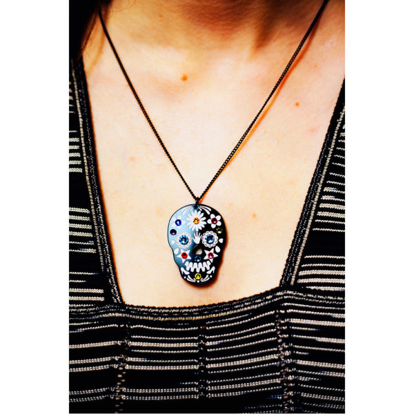 Marc jacobs sales skull necklace