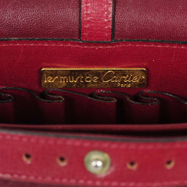 Cartier Vintage Leather Saddle Bag/Satchel Shoulder Bag