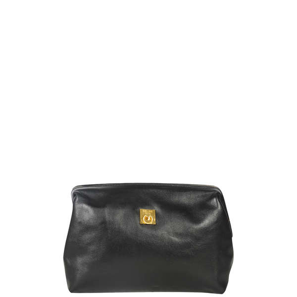 Celine Vintage Leather Frame Clutch Bag
