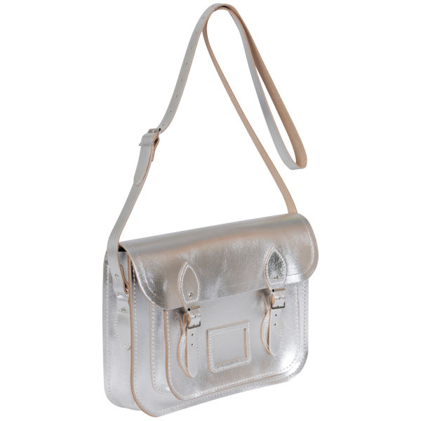 The Cambridge Satchel Company 13 Inch Leather Satchel - Silver 