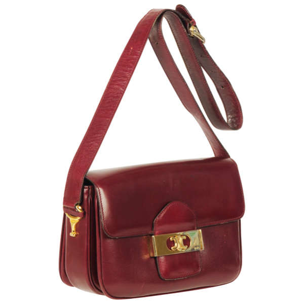 Celine Vintage Leather Mini Satchel Shoulder Bag