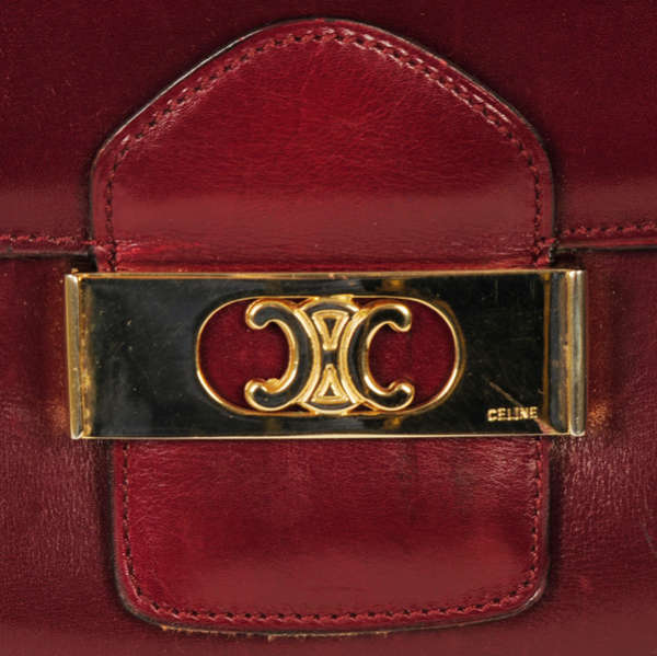 Celine Vintage Leather Mini Satchel Shoulder Bag