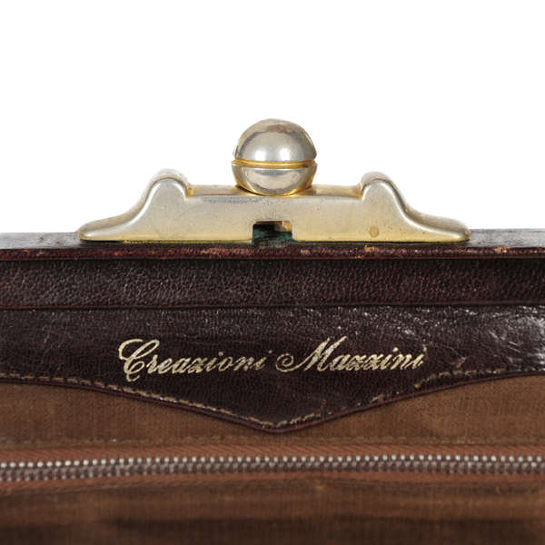 Creazioni Mazzini Vintage Italian Leather Frame Handbag