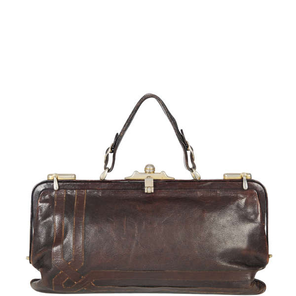 Creazioni Mazzini Vintage Italian Leather Frame Handbag