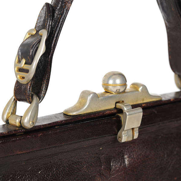 Creazioni Mazzini Vintage Italian Leather Frame Handbag