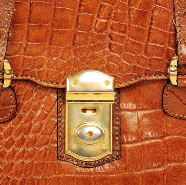 Francesco Biasia Vintage Leather Croc Effect Shoulder Bag