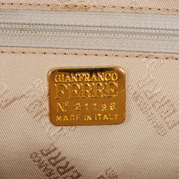 Gianfranco Ferre Vintage Leather Croc Effect Frame Clutch Bag