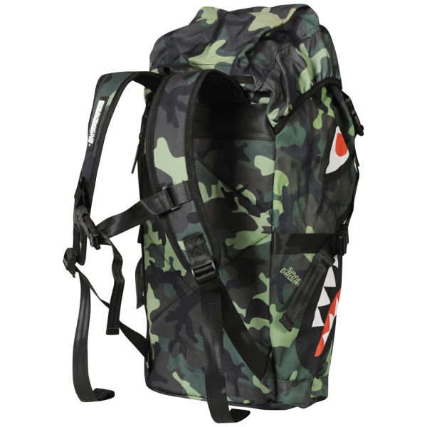 Sprayground Camo Shark Top Loader Backpack - Green/Camo