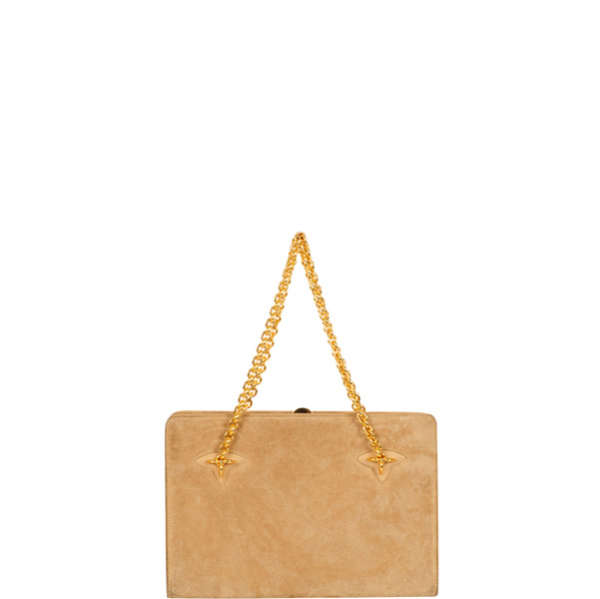 Gucci Vintage Chain Handle Suede Mini Bag