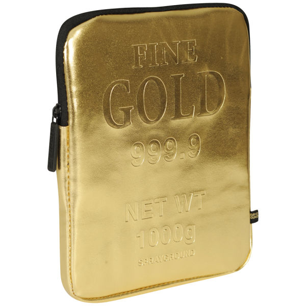 Sprayground Gold Brick iPad Case - Gold