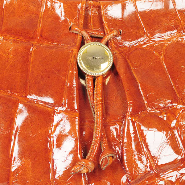 Guy Laroche Vintage Patent Leather Croc Effect Cross Body/Shoulder Bag