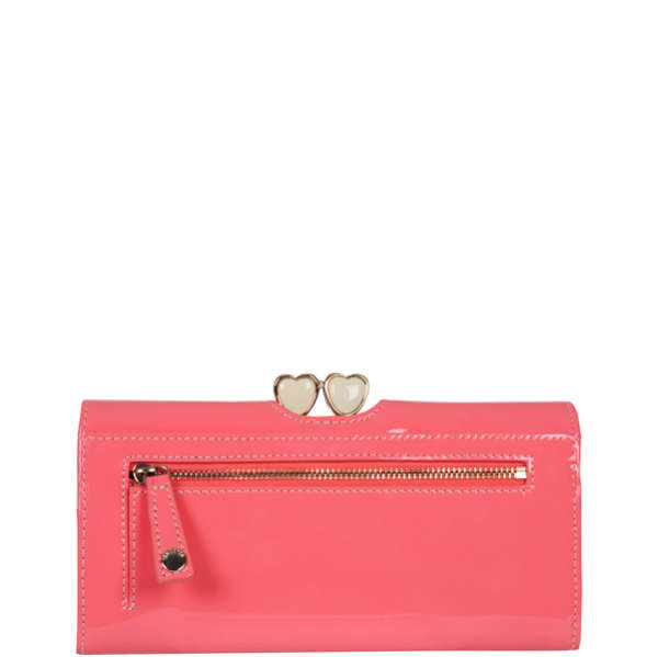 Ted Baker Enamel Heart Large Purse - Bright Pink