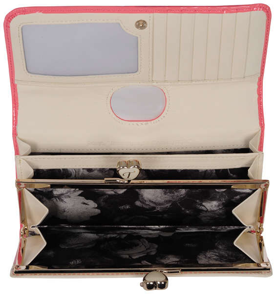 Ted Baker Enamel Heart Large Purse - Bright Pink