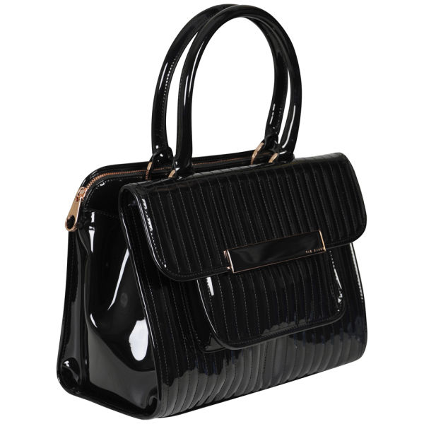 Ted baker black patent bag on sale