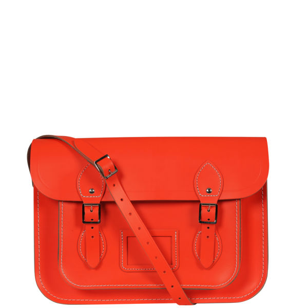 The Cambridge Satchel Company 13 Inch Leather Satchel - Fluorescent Red