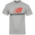 New Balance Men's Grey Front Logo T-Shirt