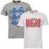 Umbro Men's England 2-Pack T-Shirts - Grey/White Umbro Men's England 2-Pack T-Shirts - Grey/White