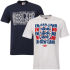 Umbro Men's England 2-Pack T-Shirts - White/Navy
