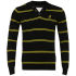 Kangol Men's Kev Buttoned V Neck Jumper - Black Kangol Men's Kev Buttoned V Neck Jumper - Black