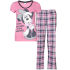 Minnie Mouse Women's Checked Pyjama Set - Pink