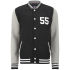 55 Soul Men's Manning Baseball Jacket - Black/Grey