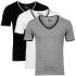 55 Soul Men's 3-Pack V-Neck T-Shirt - Black/White/Grey