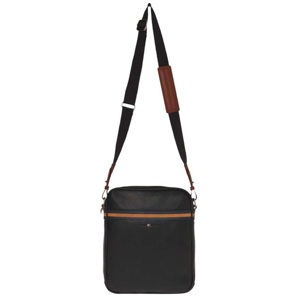 Tommy Hilfiger Men's Gregory Leather Reporter - Midnight with Sunflower