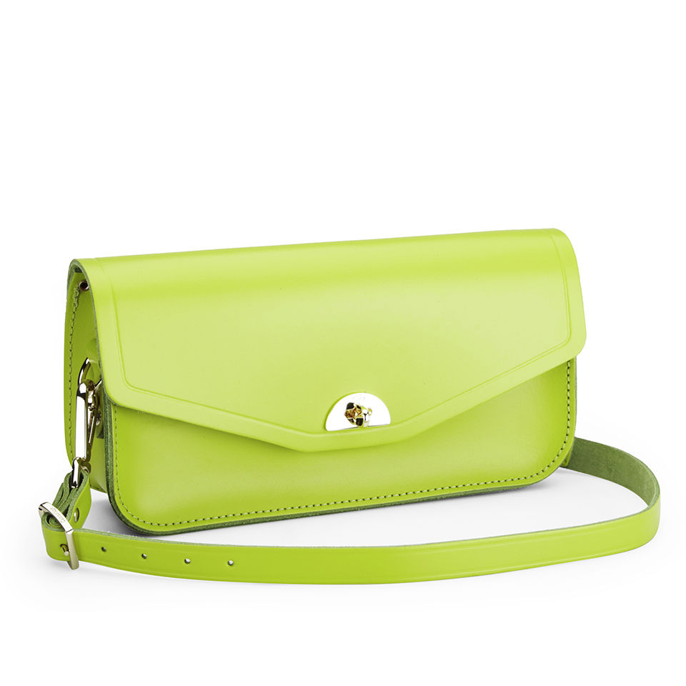 Emily Jean Atelier - LIME GREEN PLEATED CLUTCH